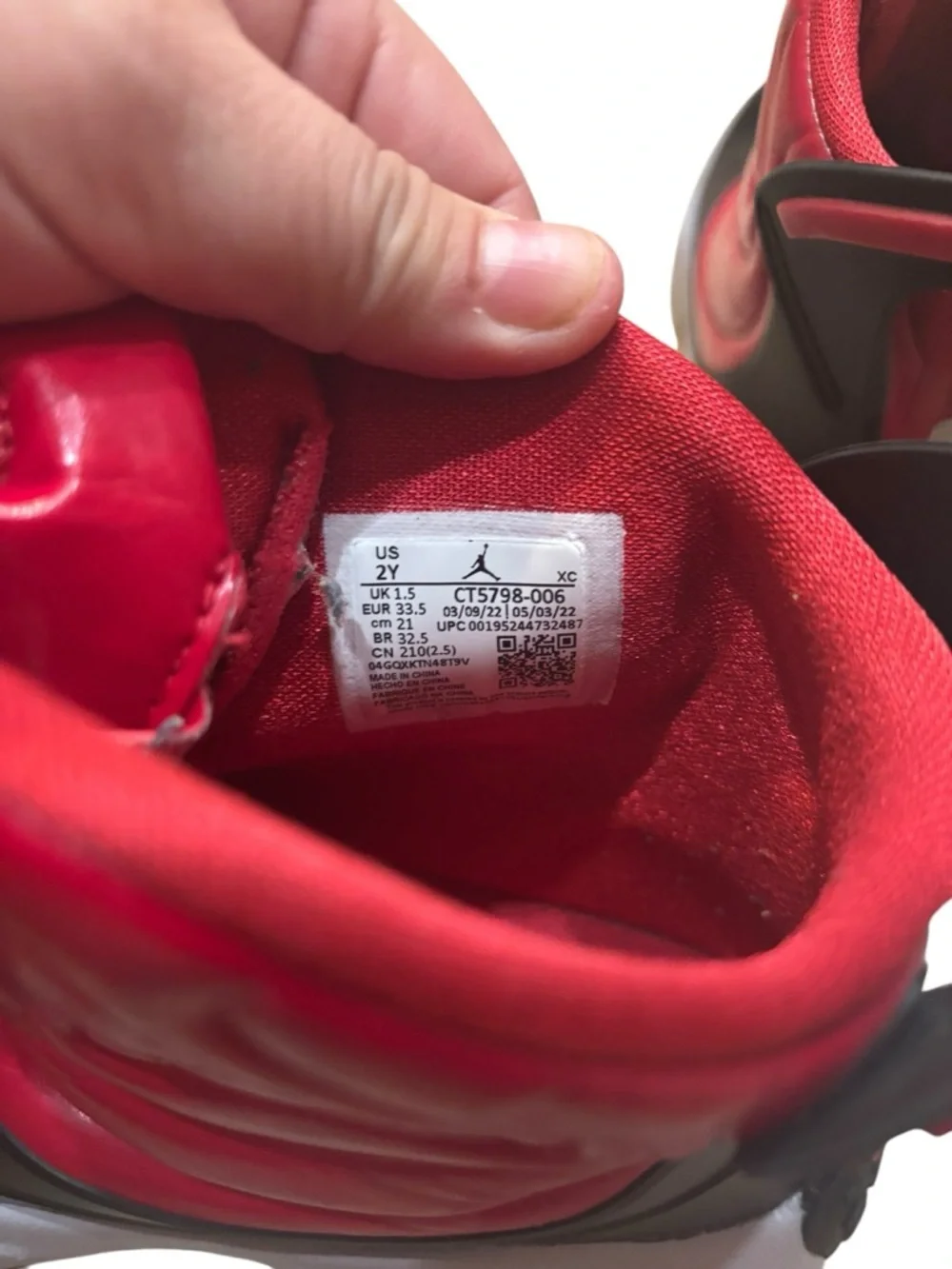NIKE JORDAN Red DRIP Kids RAIN BOOTS - CT5799-006 Sz 2Y
